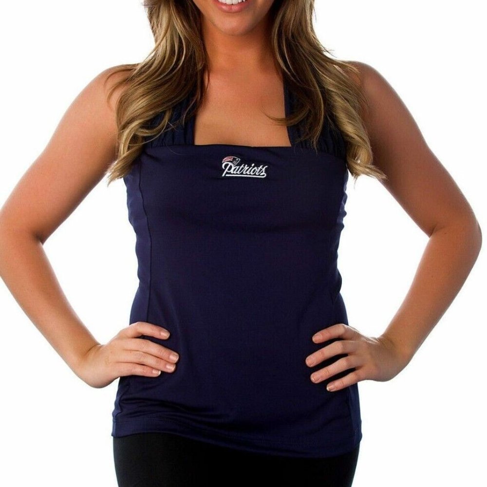 Couture NFL Womens New England Patriots First Down Halter Top Shirt New